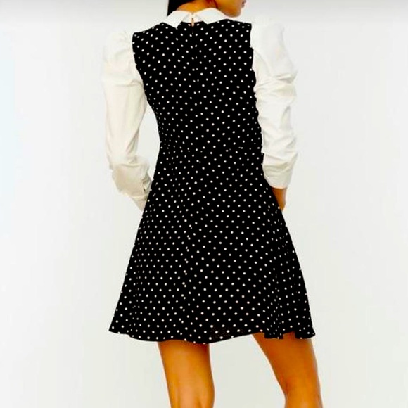 Polka-dotted mini dress - Picture 3 of 4